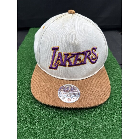 NBA Los Angeles Lakers Core Basic Hat - Mens Mitchell & Ness Basketball Cap - Picture 1 of 13